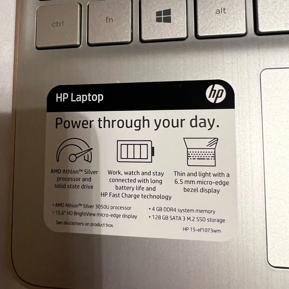 Like new HP Laptop 15-ef1073wm Rose Gold